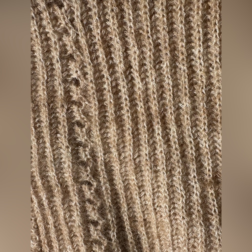 Quince Baby Alpaca-Merino Cropped Cardigan in Camel Women's Cardigan Sweater L - Picture 10 of 16
